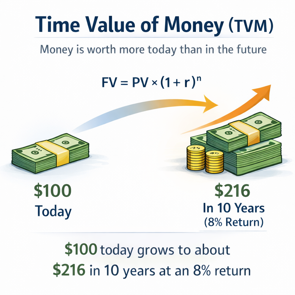 Notebook sketch explaining personal finance