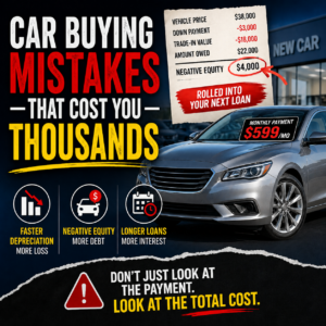 Digital Booklet: Car Buying  Mistakes (low monthly payment trap, negative equity) that cost you thousands